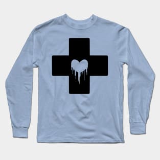 Melty Cross Black Long Sleeve T-Shirt